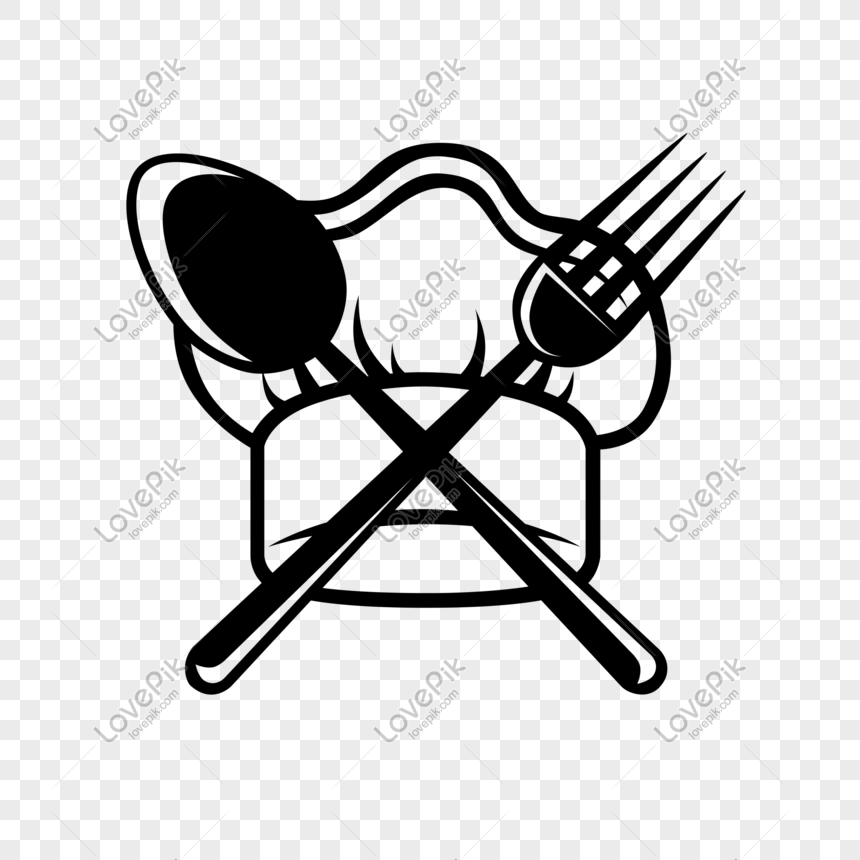 Vector illustration chef hat fork spoon logo, Vector, hotel, chef png hd transparent image
