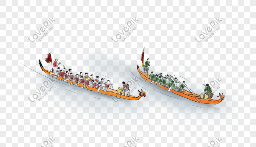 Dragon Boat Festival hand-drawn racing dragon boat game material, Festival, tradition, china png transparent background