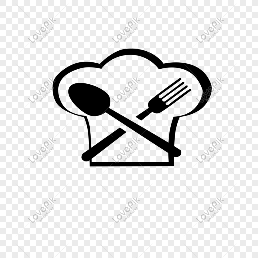 Vector fork spoon chef hat restaurant logo, Chef hat, restaurant, fork png transparent image