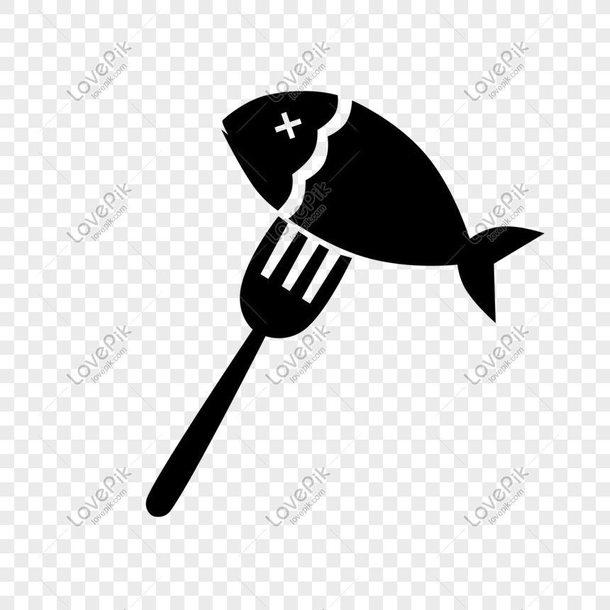 Vector Illustration Simple Fish Fork Black Logo PNG Image And Clipart Image  For Free Download - Lovepik | 611772168