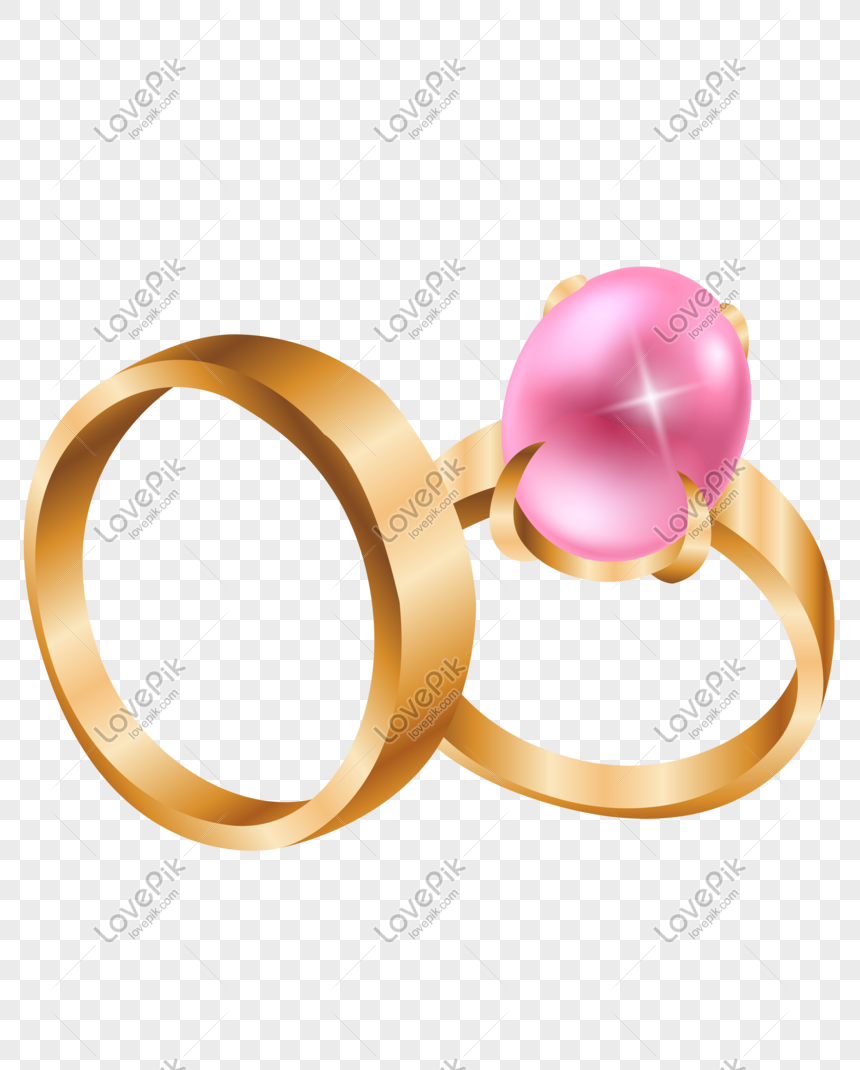 Gold Ring Couple 3D Illustration download in PNG, OBJ or Blend format