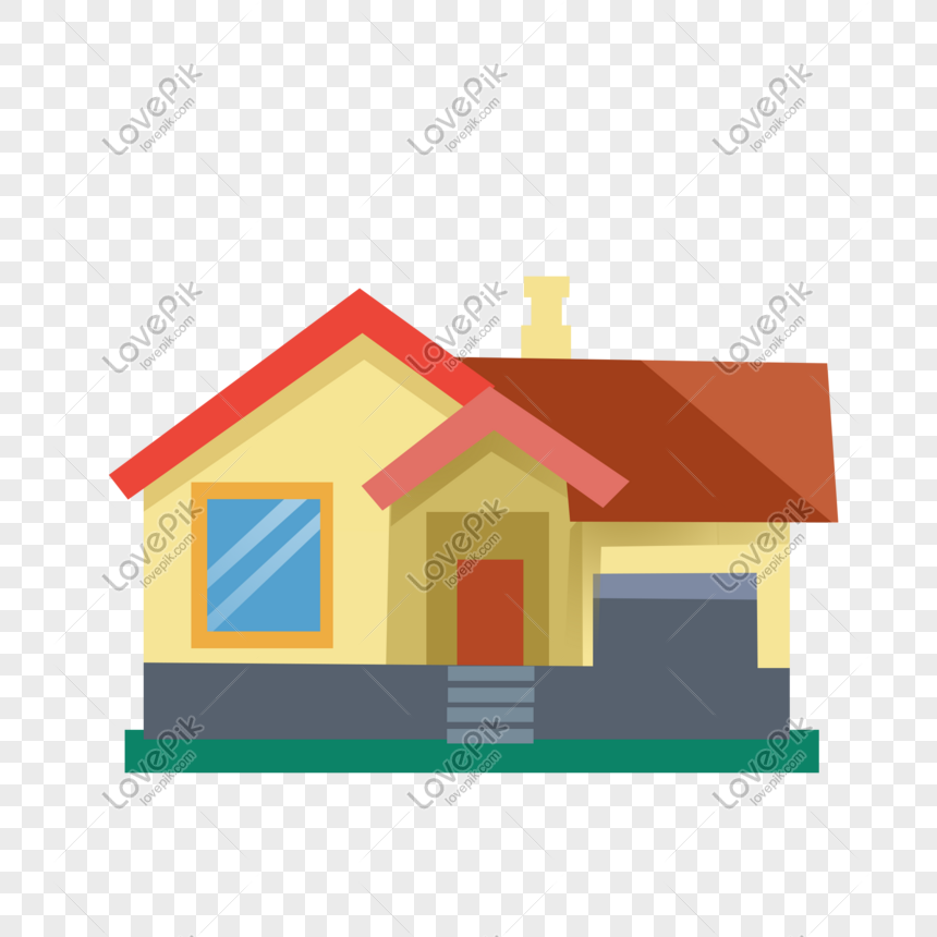 Flat Wind Cute Yellow House PNG Picture And Clipart Image For Free ...