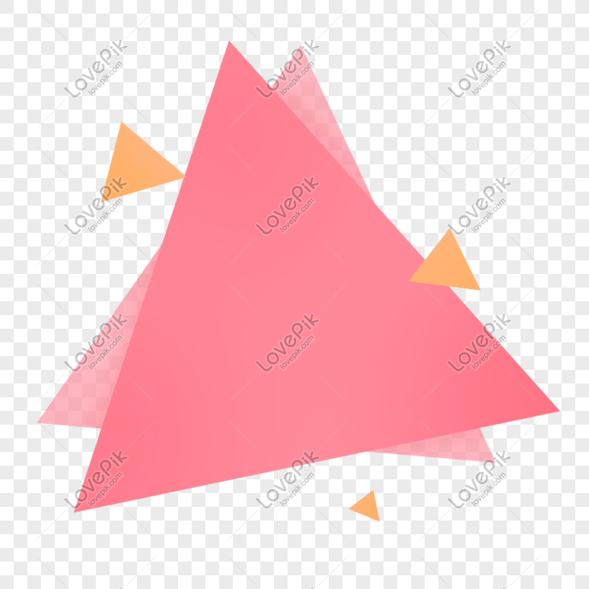 Pink Triangle Clip Art Free PNG Image｜Illustoon