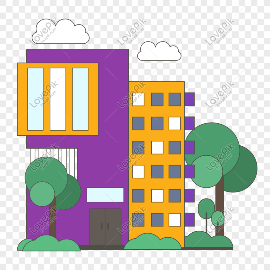 Cartoon Wind City Apartment Building PNG Image And Clipart Image For Free  Download - Lovepik | 611769858