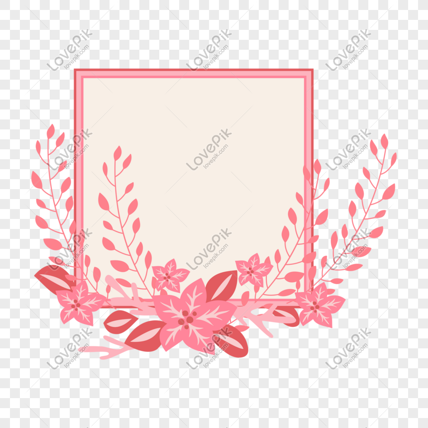 Hand Drawn Wedding Romantic Pink Flower Decorative Pattern PNG ...