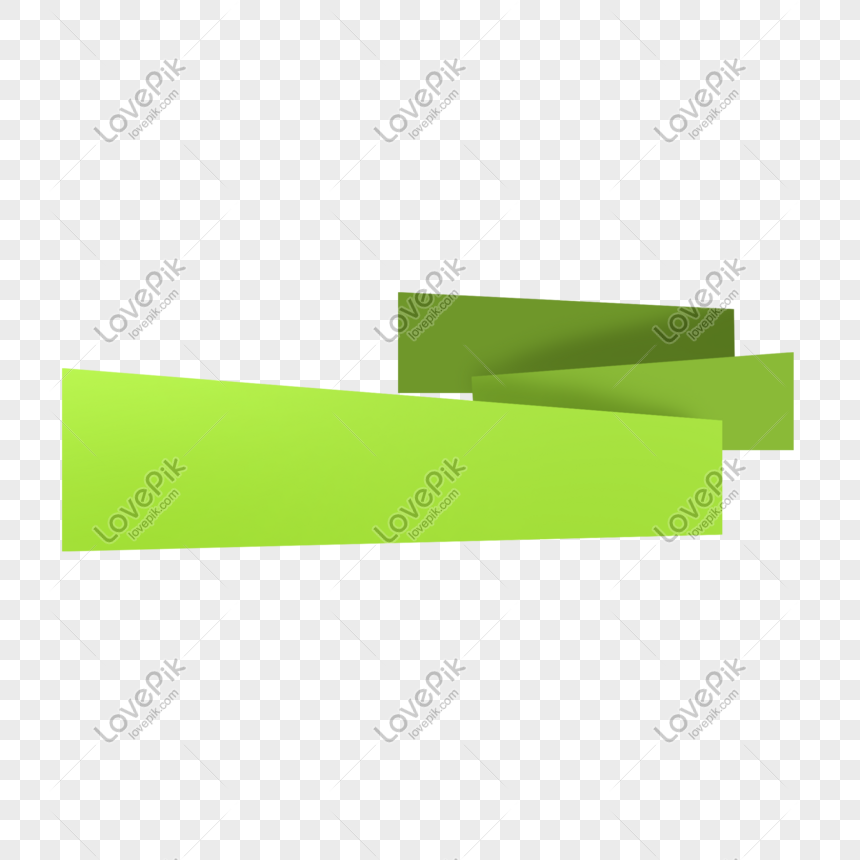 Caixa De Título Origami Fresco Pequeno Verde Png Imagens Gratuitas Para