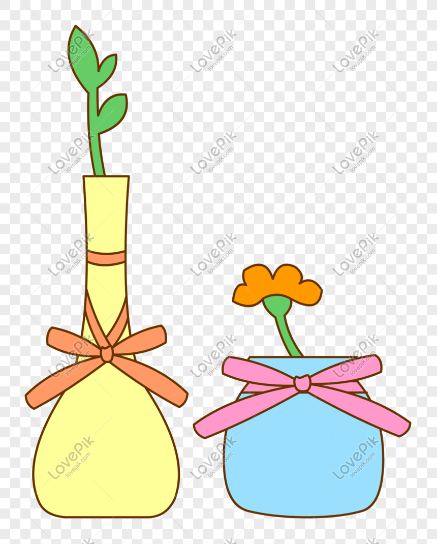 Hand Drawn Cartoon Bow Vase Free PNG And Clipart Image For Free Download -  Lovepik | 611770219
