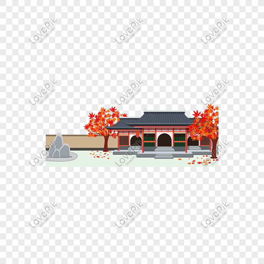 Chinese Style Retro Chinese Courtyard A Free Map PNG White Transparent ...