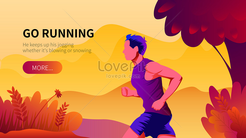 Cartoon vector flat running fitness illustration illustration image_picture  free download 