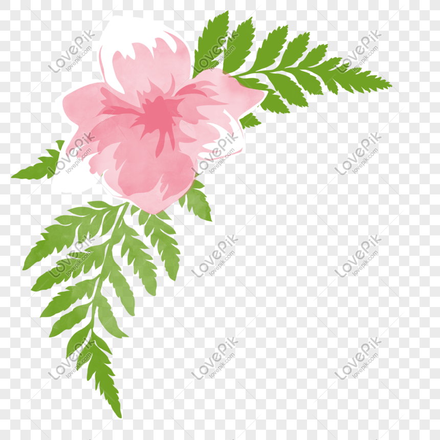 Flores Rosas Hojas Verdes Decoración PNG Imágenes Gratis - Lovepik