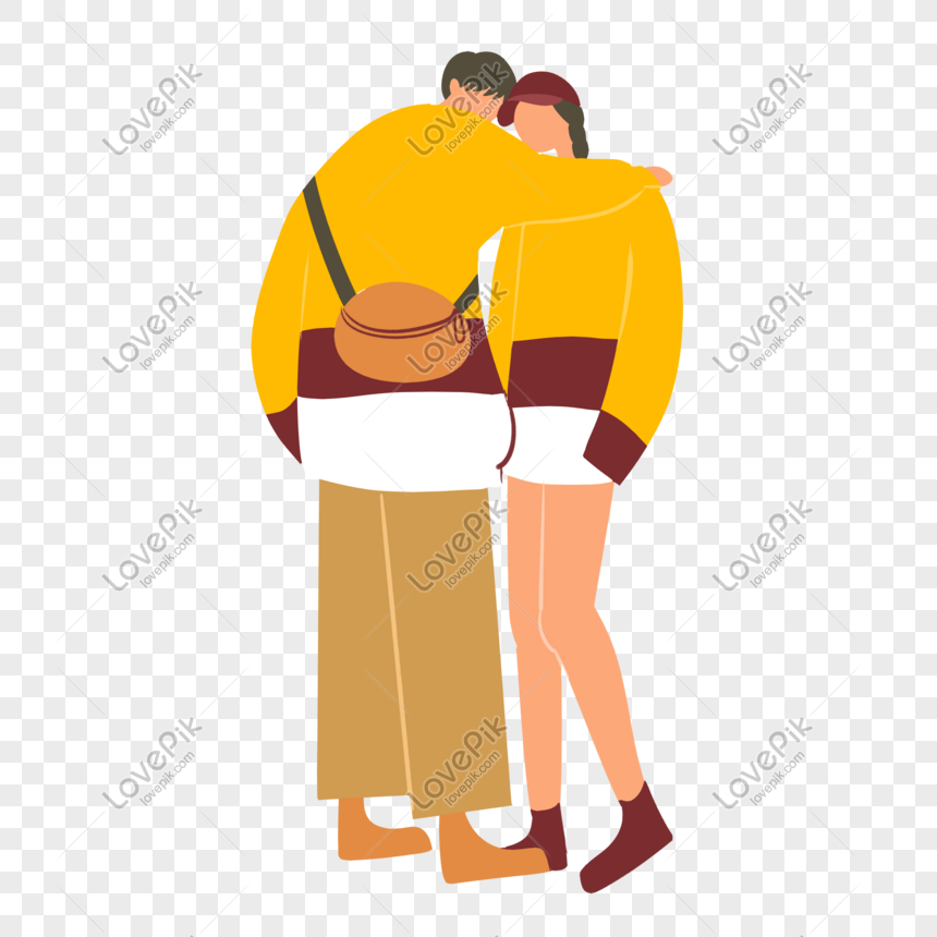Hand Drawn Cartoon Vector Valentine 214 Sweet Couple PNG Hd Transparent ...