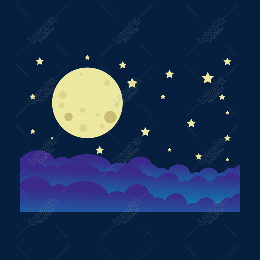 Vector Hand Drawn Cartoon Night PNG Image And Clipart Image For Free  Download - Lovepik | 611747178
