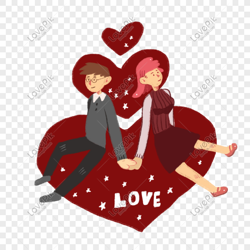 Hình ảnh Cặp đôi Có Trái Tim Valentine PNG Miễn Phí Tải Về - Lovepik