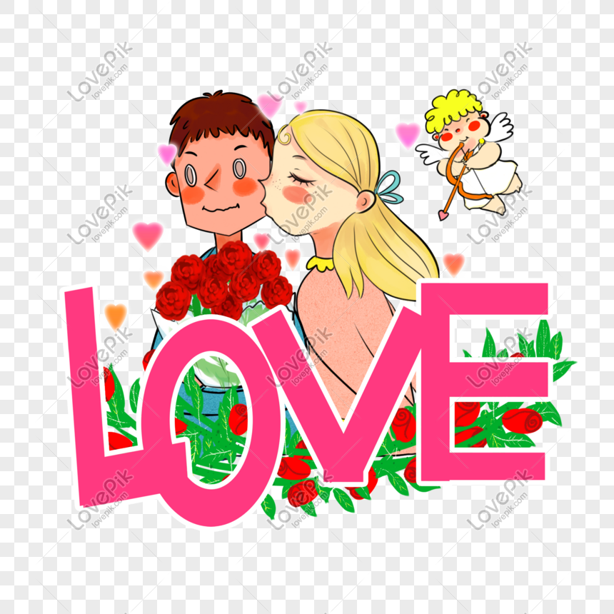 Valentines Day Romantic Couple Cartoon Girl Kissing Boy Png PNG Free  Download And Clipart Image For Free Download - Lovepik | 611785863