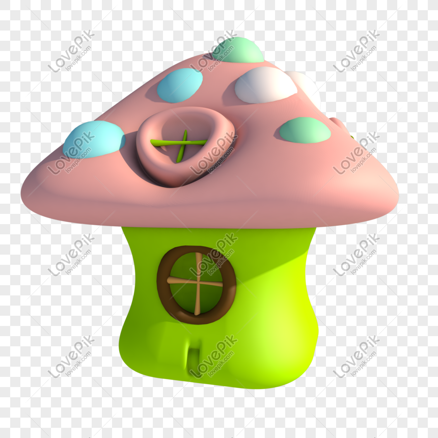 C4d Mushroom House Cartoon Image Png Free Buckle PNG Transparent Background  And Clipart Image For Free Download - Lovepik | 611771400