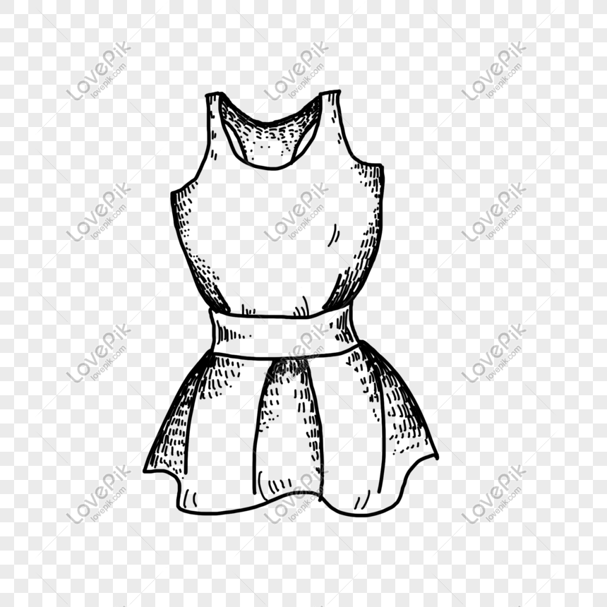 Fashion Skirt Line Drawing Illustration PNG Picture And Clipart Image ...