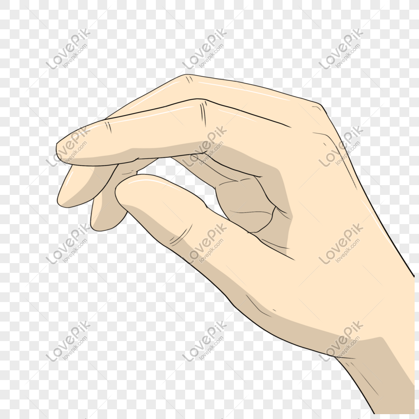 Hand Drawn Half Grip Gesture Illustration, Hand Drawn, Half-grip
