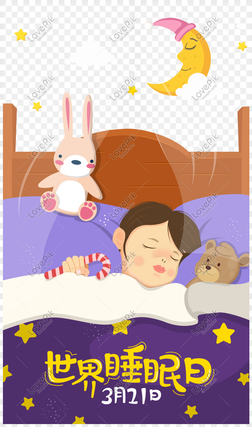 Gambar Orang Tidur Siang Kartun