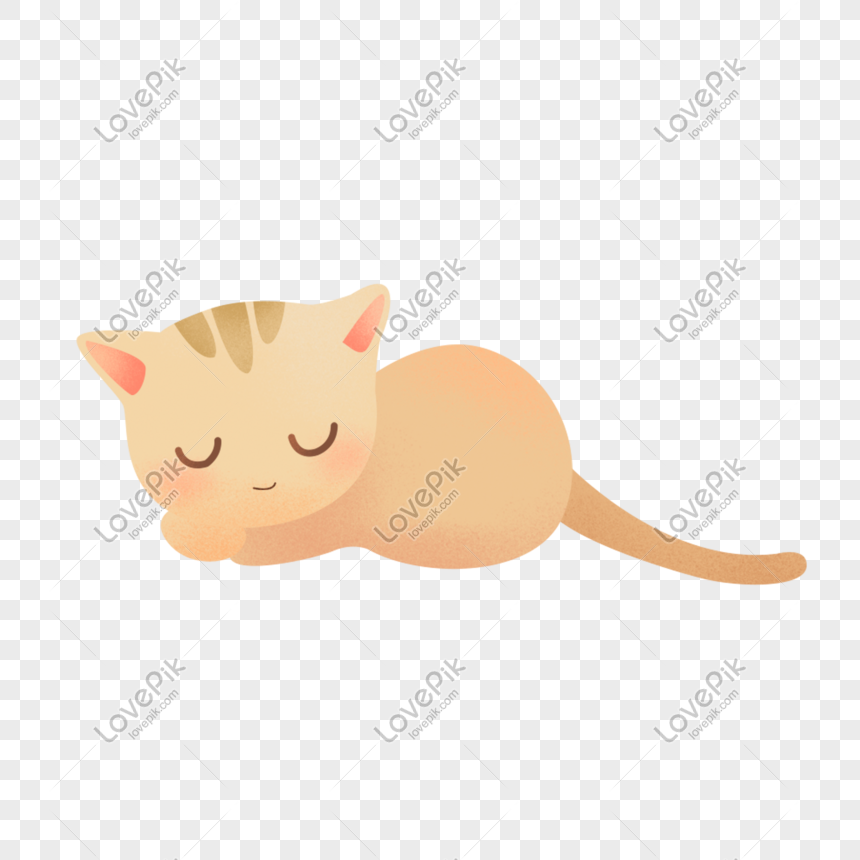 Hình ảnh Quạt Mèo Dễ Thương Nằm Trên Sàn Ngủ PNG Miễn Phí Tải Về ...