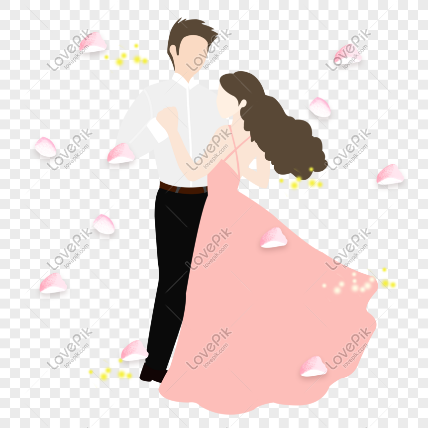 Cartoon Hand Drawn Dancing Couple Illustration Free PNG And Clipart Image  For Free Download - Lovepik | 611772939