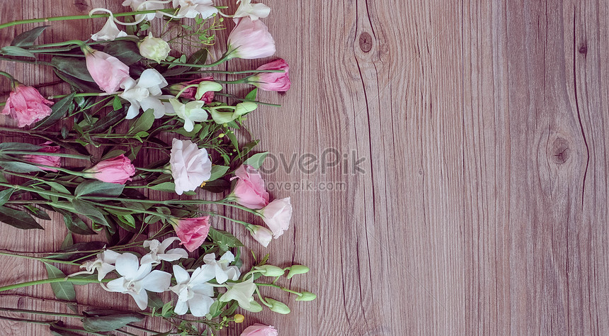 Flores Sobre Tabla De Madera Foto | Descarga Gratuita HD Imagen de Foto -  Lovepik