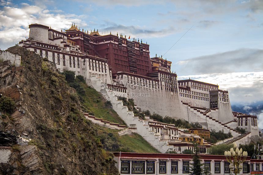 Tibet Potala Palace Under The Blue Sky Picture And HD Photos | Free ...