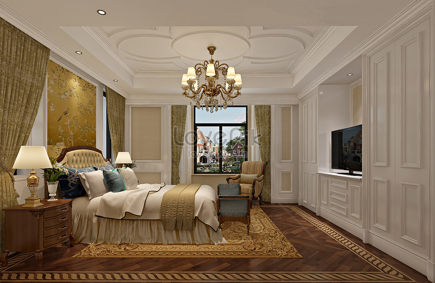 Interior Design Effect Map Of European Style Bedroom Picture And HD ...