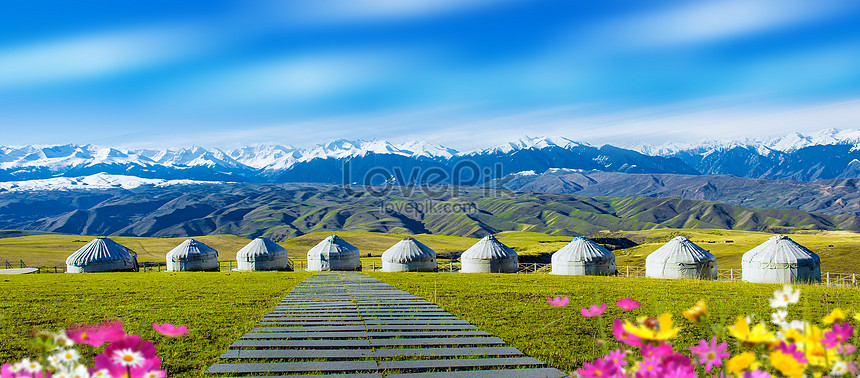 The Mongolia Bag Under The Snow Mountain Picture And HD Photos | Free ...