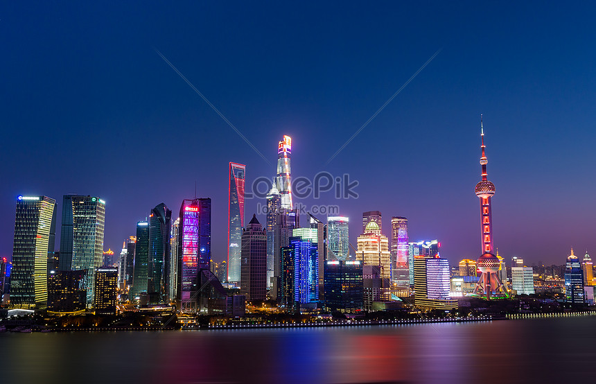 上海のにぎやかな都会の夜景イメージ 写真 Id Prf画像フォーマットjpg Jp Lovepik Com