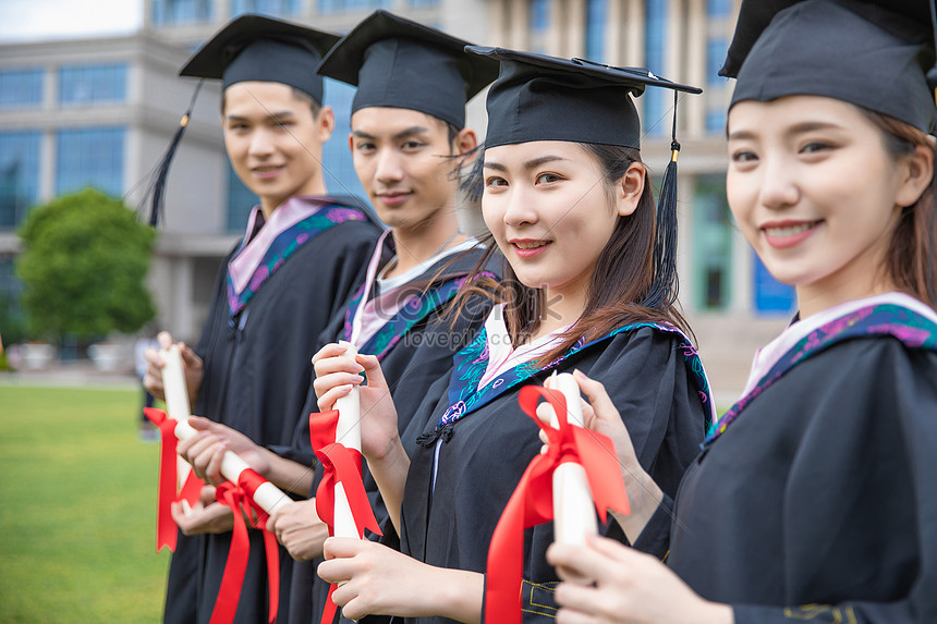 Graduates Holding Graduation Certificates Picture And HD Photos | Free ...