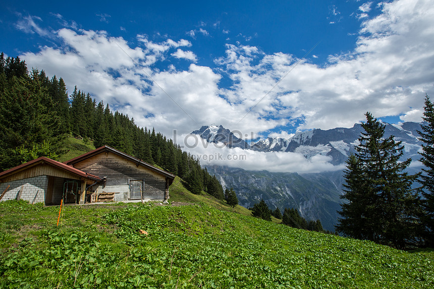 ảnh Phong Cảnh Thiên Nhiên Núi Alps Của Thụy Sĩ Tải Xuống Miễn Phí, ảnh  phong cảnh thiên nhiên đẹp, núi, đồng cỏ đẹp Trên Lovepik