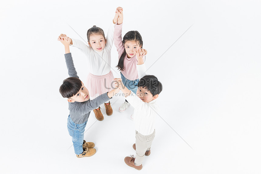 Children Raised Happily Hand In Hand Picture And HD Photos | Free ...