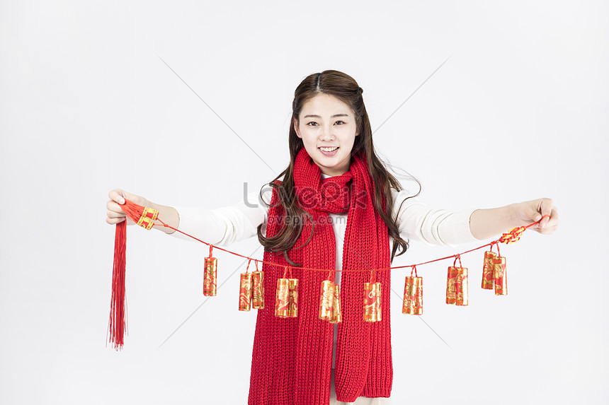 New Years Women Holding Firecrackers Picture And HD Photos | Free ...