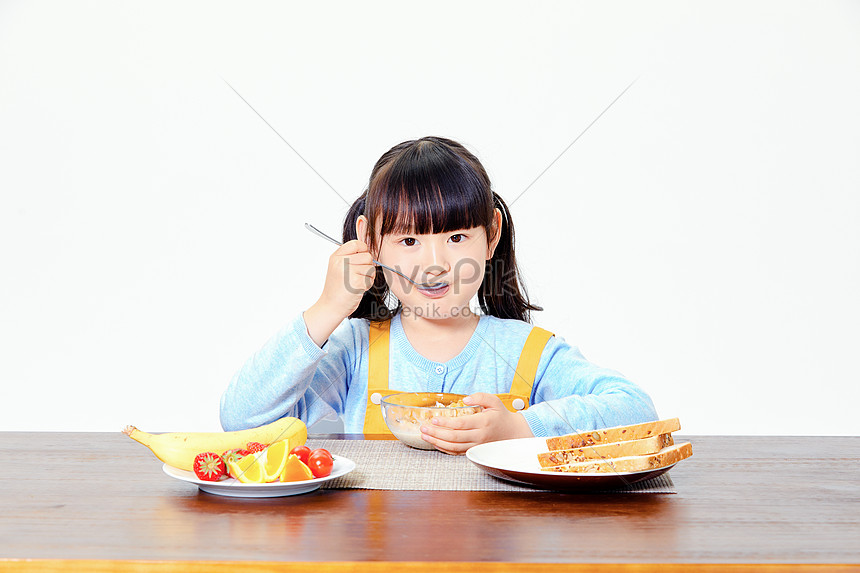 Girl Eating Breakfast Picture And HD Photos | Free Download On Lovepik