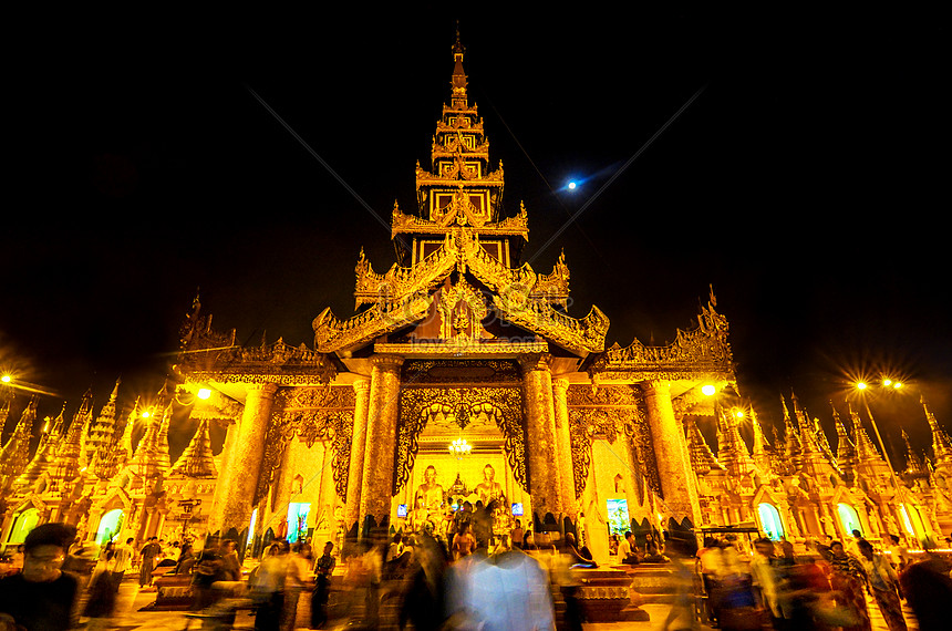 Southeast Asia Stupa Night View Picture And HD Photos | Free Download ...