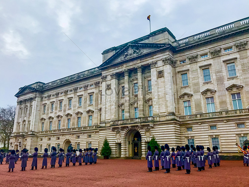 Vista Exterior Del Palacio De Buckingham Reino Unido Foto | Descarga ...