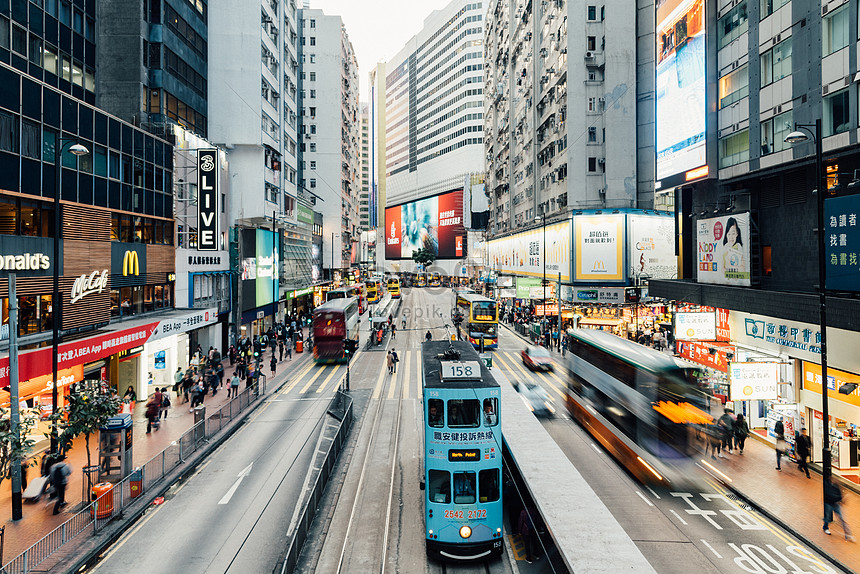 Hong Kong Central Commercial Street Picture And HD Photos | Free ...