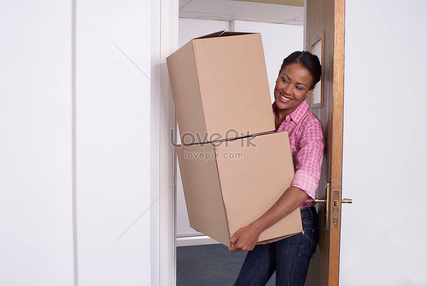 Woman Holding Cardboard Box Picture And HD Photos | Free Download On ...