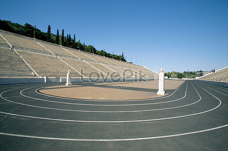 ancient olympic stadium map
