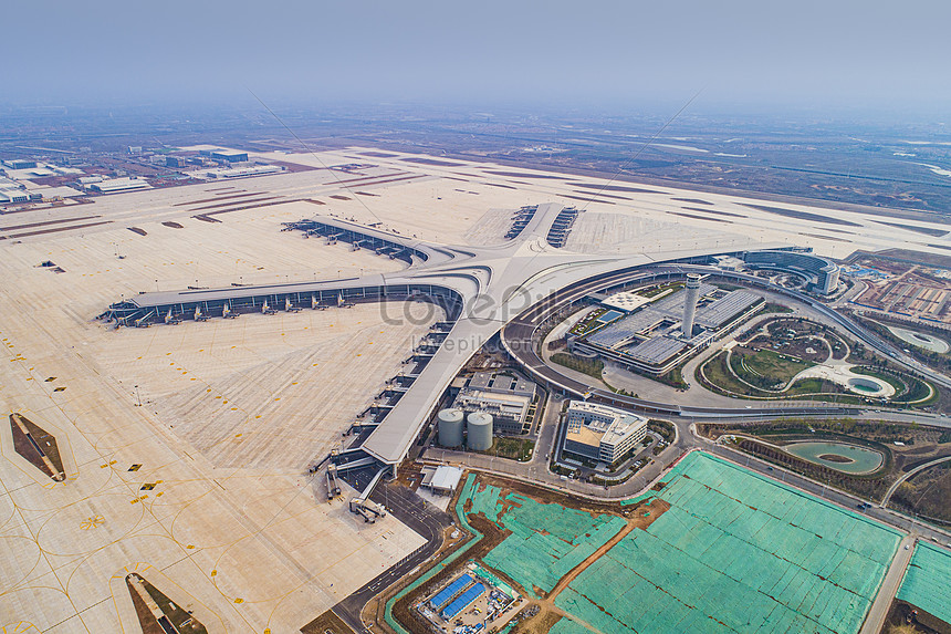 Aerial Photography Of Qingdao Jiaodong Airport Terminal Picture And HD ...