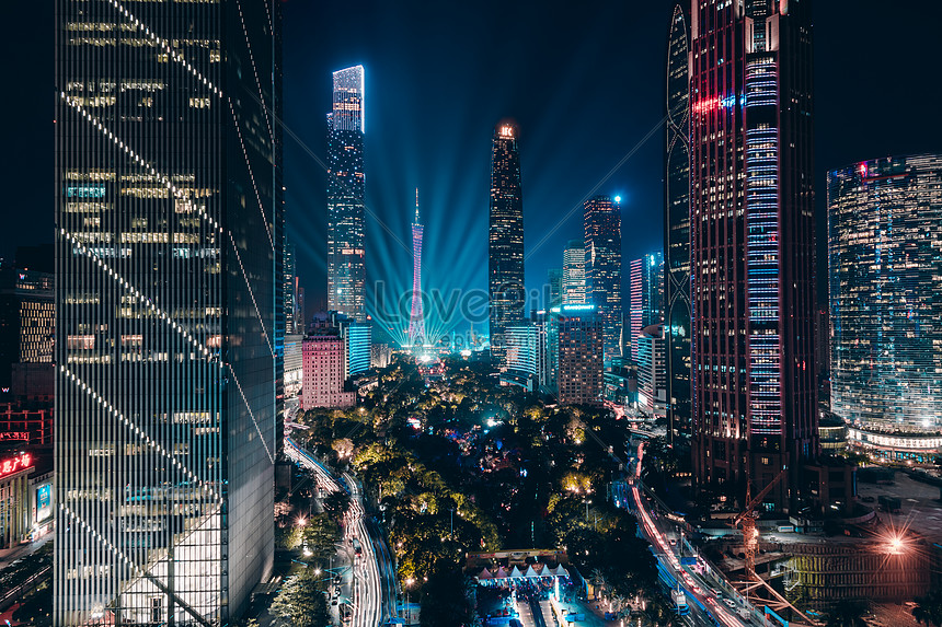 Guangzhou Cbd Business Center Night Photography Pictures Picture And Hd