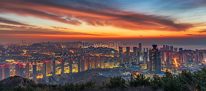 Далянь Xinghai Square Night View Фото