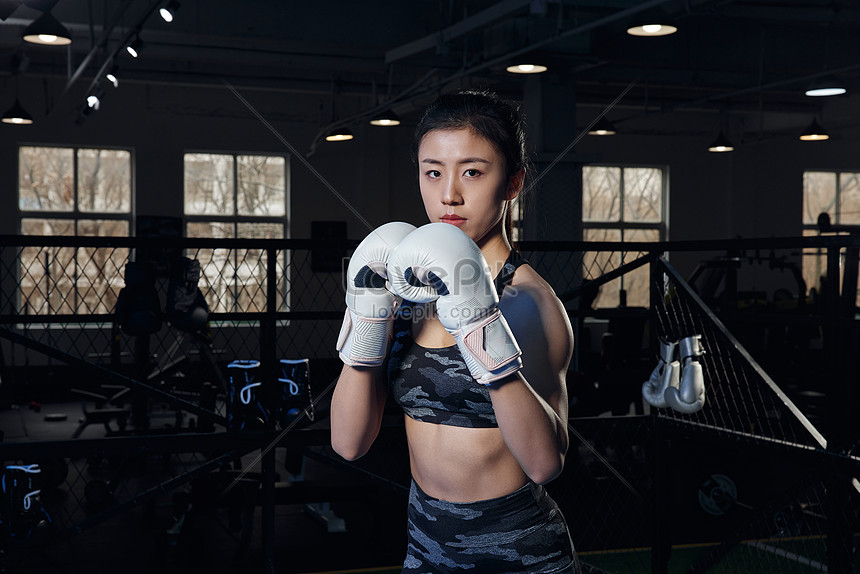 Young Fit Female Fighter Posing Combat Stock Photo 104506862 | Shutterstock