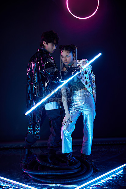 Cyberpunk Style Couple Personality Photo Picture And HD Photos | Free ...