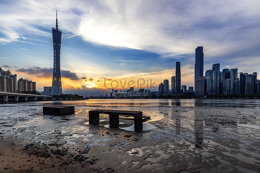Guangzhou Pearl River Day Falling Picture And HD Photos Free Download