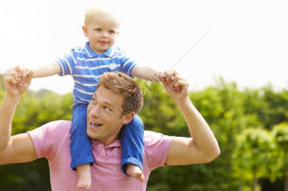 His shoulders. Мальчики езда на плечах. Premium photo confident father giving his son Piggyback.