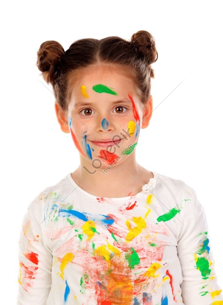 Funny Girl With Painted Hands And Face Picture And Hd Photos 