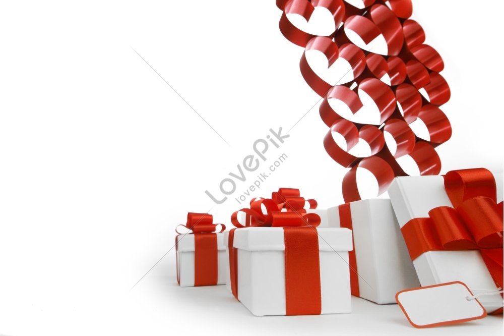 Gift Boxes With Red Ribbons And Hearts Picture And HD Photos | Free ...