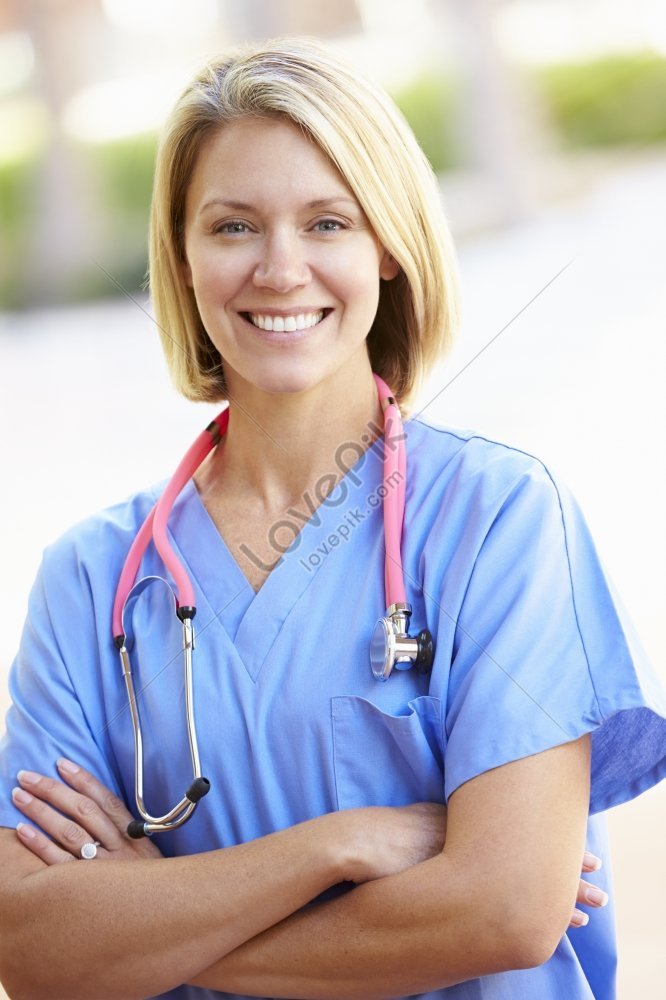 Outdoor Portrait Of A Female Nurse Picture And HD Photos | Free ...