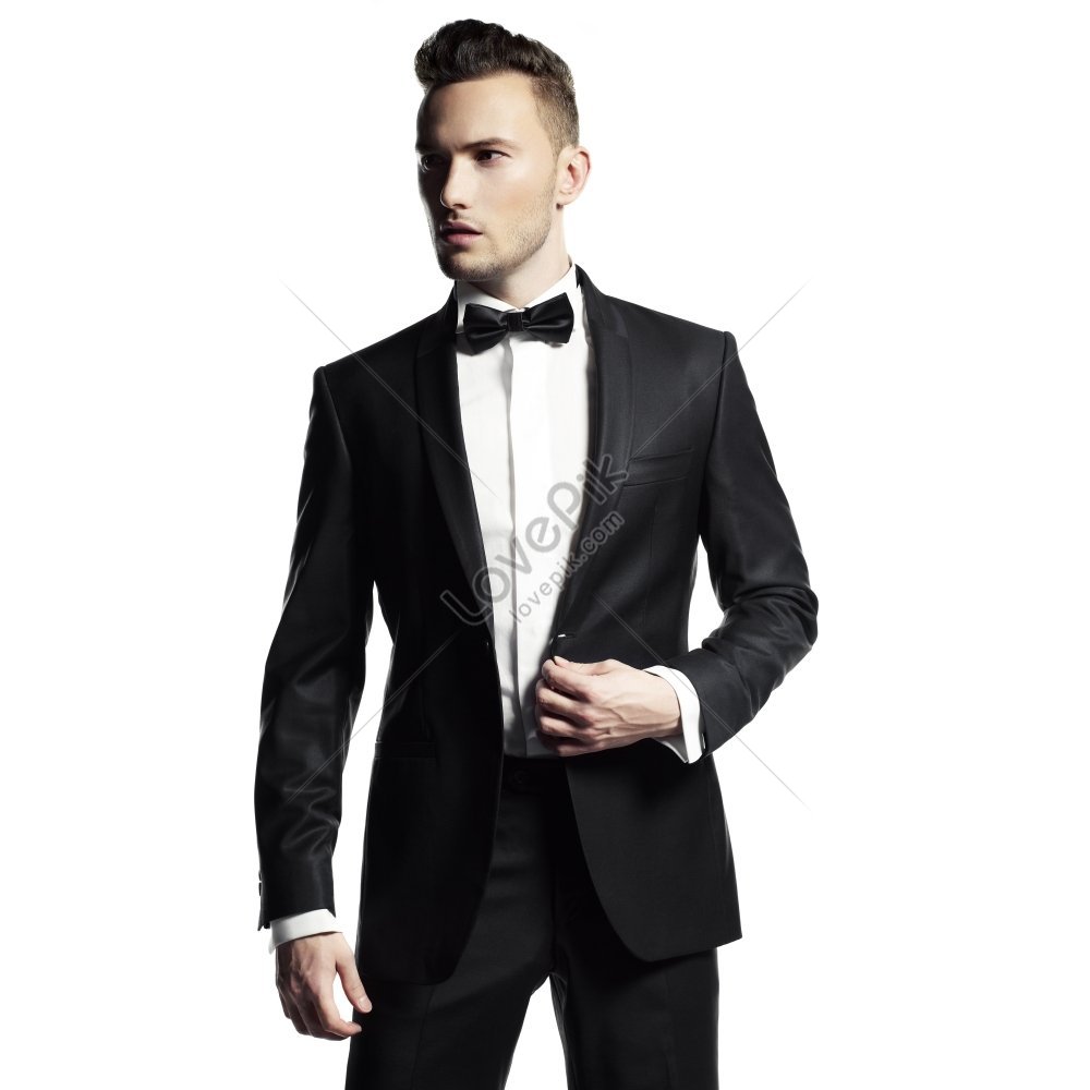 Portrait Of A Handsomely Dressed Man In An Elegant Black Suit Picture ...